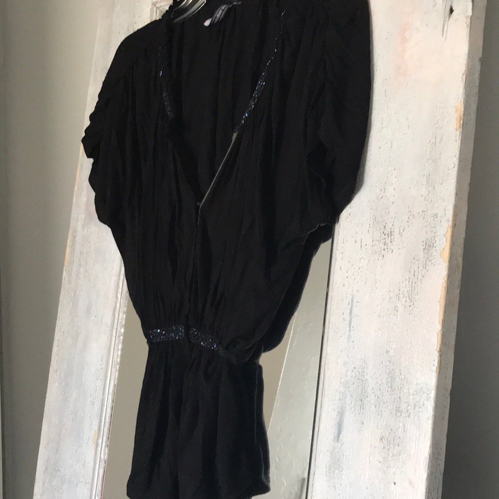 Anthropologie- One September beaded blouse